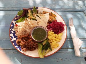 Vegan Plate at House of Wonders in Cascais