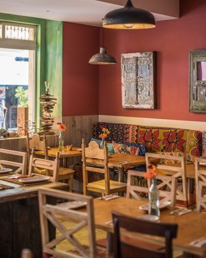 Cozy corner of our restaurant at House of Wonders in Cascais