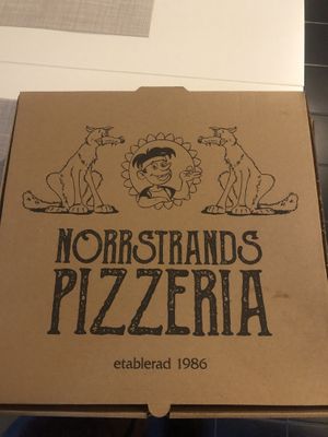 Take out box   at Norrstrands Pizzeria in Karlstad