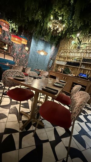 Posh tropical jungle beach decor  at Balam  in Whistler