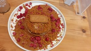 Biscoff and raspberry pancakes at Sunday Coffee & Kitchen in Newcastle Upon Tyne