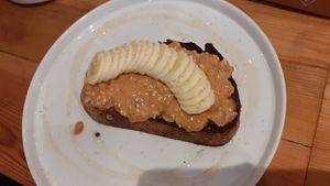 Peanut butter and banana toast at Sunday Coffee & Kitchen in Newcastle Upon Tyne
