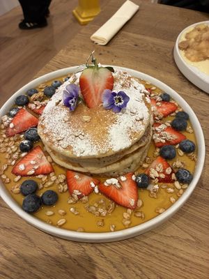 Breakfast at Sundays w strawberry   at Sunday Coffee & Kitchen in Newcastle Upon Tyne