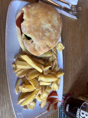 Vegan burger   at The Hats and Barrels  in Harverfordwest