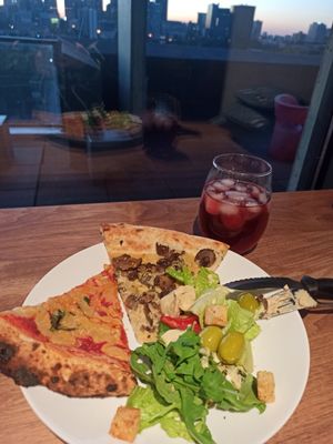 Pizza and salad for take out at Ammazza in Atlanta