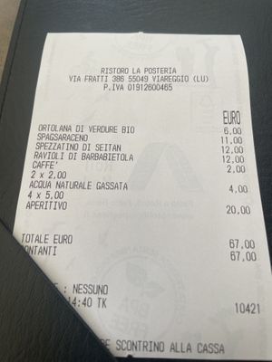 Happy with everything here  at La Posteria Ristorante Pizzeria in Viareggio