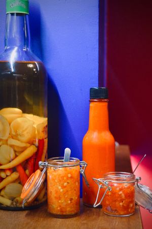 Home made spicy sauce
 at OTÉ in Paris