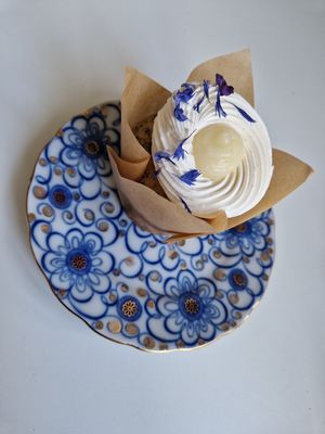 Lemon & poppy seed cakette -- absolute  perfection! at Vegalicious Pastry in Helsinki