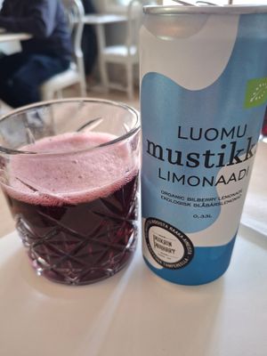 August 2025: blueberry soda at Vegalicious Pastry in Helsinki