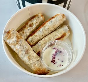 Musakhan rolls at Simply Vegan   in Dubai