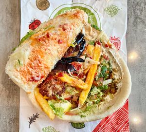 Mixed fried veggies sandwich  at Falafel Al Rabiah Al Khadhra - Al Taawun  in Sharjah