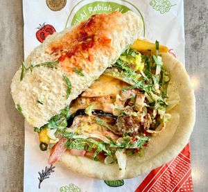 Stuffed falafel sandwich  at Falafel Al Rabiah Al Khadhra - Al Taawun  in Sharjah