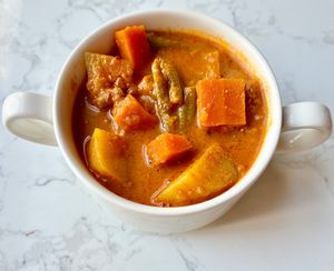 Vegetable curry at Al Khan Restaurant in Sharjah