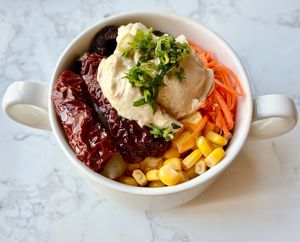 Hummus bowl at Al Khan Restaurant in Sharjah