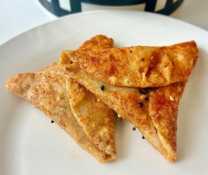 Spicy purslane fatayer  at So Free Organic Bakery in Dubai