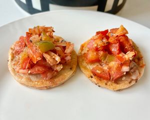 Vegetable manakish at So Free Organic Bakery in Dubai