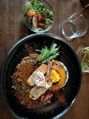 Tempeh curry at no-mu cafe in Kyoto