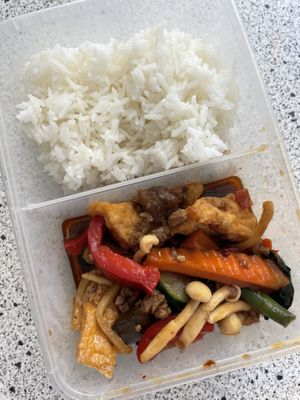 Pre cooked lunch takeout box 10$  at YOD in Haymarket