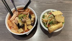 Pink soup  at YOD in Haymarket