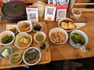 A delicious meal set prepared on the fly by the owner.  This was one meal!  at D'otto Café in Okayama