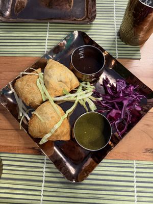Homemade samosa  at Madras Jungle in Interlaken