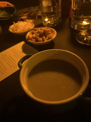 Potato-leek soup  at Eat The Film in Hamburg