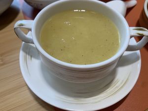 Yam soup   at Zihualing Vegetarian Restaurant - 紫花令素食餐廳 in Tengchong