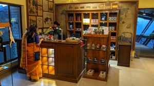 Tea shop at Margaret's Deck Tea Lounge & Cafe in Darjeeling