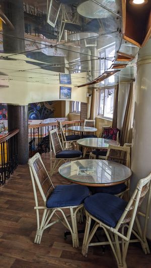 Cafe interior at Fiesta Minute Meals in Darjeeling