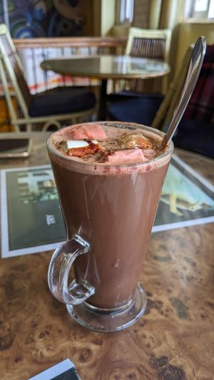 Hot chocolate at Fiesta Minute Meals in Darjeeling