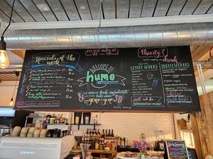 Full menu at Hume in Liverpool