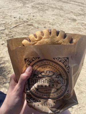 Vegan chocolate ring (fasting recipe)  at Athanasiou Bakery in Methoni