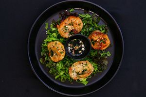 Dumplings at Fusión V in Mexico City