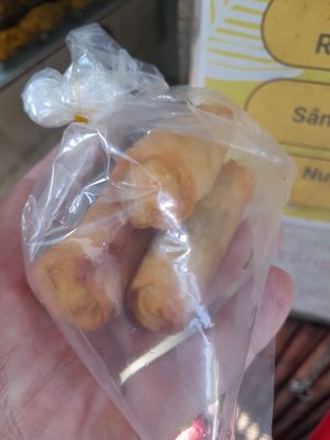 Spring rolls at Cơm chay 1K Bồ Đề Khai Tâm in Ho Chi Minh City