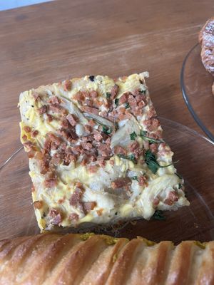 Focaccia Oignon-Lardon  at Land & Monkeys - Grands Boulevards in Paris