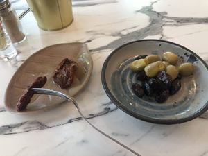 Olives to go with ones meal   at Zelen in Belgrade
