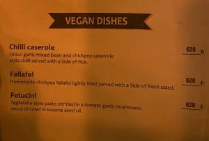 Vegan menu section   at Nova Restaurant   in Antalya
