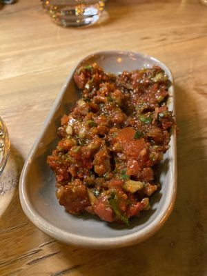 Tomato starter (wasn’t on the menu)  at Nova Restaurant   in Antalya