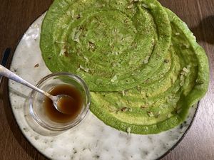 Moong Palak Chela  at Aaharveda in Braunschweig