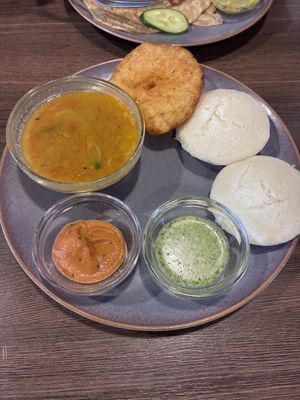Vegan Idli  at Aaharveda in Braunschweig