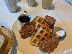 Chick'n and waffles at FiKA in Grand Rapids