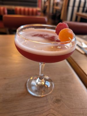 Fruit pastille cocktail at Landy's Fish and Chips in Edinburgh