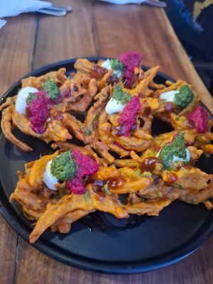 Veg Pakoda at Mas Masala in Playa Del Carmen