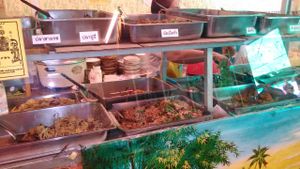 Buffet food at Jae Tom in Surat Thani