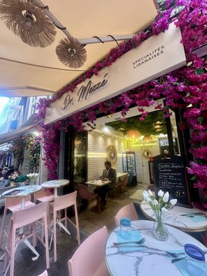 Lots of vegan options, many items made without dairy  at Dr Mezze in Cannes