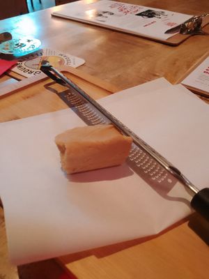 Handmade vegan cheese (you can order an extra portion), so good!!! at Vegan Pizza Bar  in Utrecht