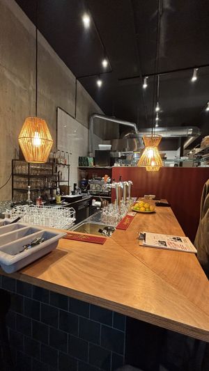 Bar to the left   at Vegan Pizza Bar  in Utrecht