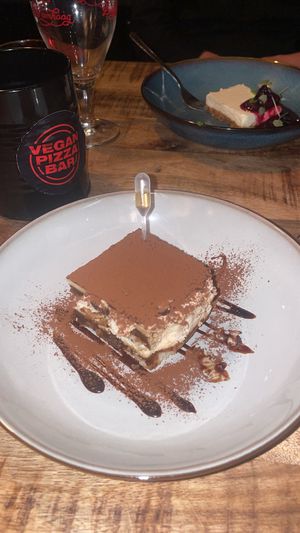 tiramisu. wow  at Vegan Pizza Bar  in Utrecht