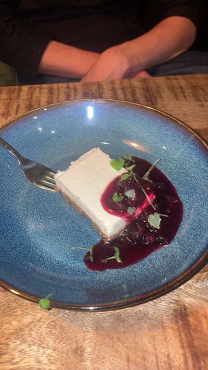 vegan cheesecake. nice base and creamy   at Vegan Pizza Bar  in Utrecht