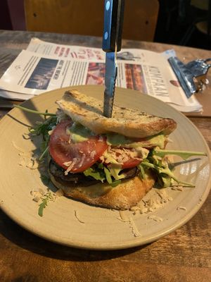 Pesto sandwich: tasty, but lacks a decent protein source at Vegan Pizza Bar  in Utrecht